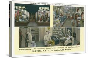 Friedman's Music Shop-null-Stretched Canvas