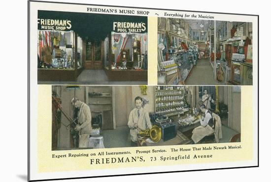 Friedman's Music Shop-null-Mounted Art Print