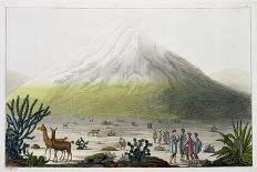 Mount Chimborazo, Ecuador, from "Le Costume Ancien et Moderne", Volume II, Plate 3, 1820s-30s-Friedrich Alexander Baron Von Humboldt-Stretched Canvas