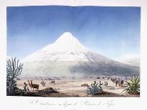 Le Chimborazo Vu Depuis Le Plateau De Tapia, 1810-1814-Friedrich Alexander-Mounted Giclee Print