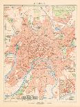 'Moskau' - A Map Of Moscow, 1892-Friedrich Arnold Brockhaus-Framed Giclee Print