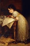 Portrait of the Artist's Daughter, Hilde-Friedrich August Kaulbach-Stretched Canvas