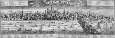 The City of London and the River Thames, 1710-Friedrich Bernhard Werner-Framed Premium Giclee Print