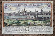 The City of London and the River Thames, 1710-Friedrich Bernhard Werner-Framed Premium Giclee Print