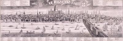 The City of London and the River Thames, 1710-Friedrich Bernhard Werner-Mounted Premium Giclee Print