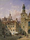 The Old Town Hall, Munich-Friedrich Eibner-Framed Stretched Canvas