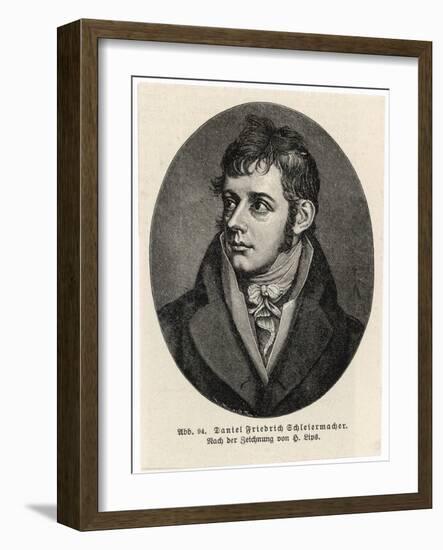 Friedrich Ernst Daniel Schleiermacher German Philologist and Protestant Philosopher-H. Lips-Framed Photographic Print