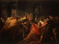 Death of Julius Caesar, 100-44 BC Roman General and Statesman-Friedrich Heinrich Fuger-Mounted Giclee Print