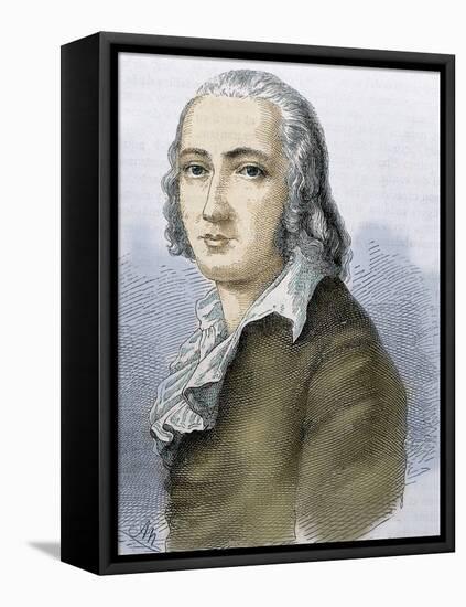 Friedrich Holderlin (Lauffen-Am-Neckar, 1770, Tubingen, 1843). German Lyric Poet-Prisma Archivo-Framed Stretched Canvas