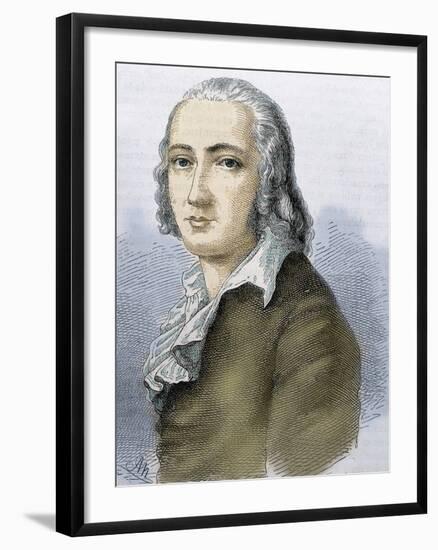 Friedrich Holderlin (Lauffen-Am-Neckar, 1770, Tubingen, 1843). German Lyric Poet-Prisma Archivo-Framed Photographic Print