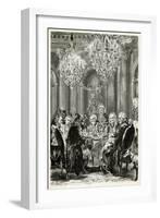 Friedrich II and Friends-Adolf Menzel-Framed Art Print