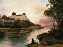 Klosterneuburg Monastery, on Danube river, Austria-Friedrich Loos-Framed Stretched Canvas