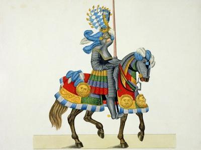 A Knight on His Way to a Tournament, Plate of a History of the Development and Customs of Chivalry