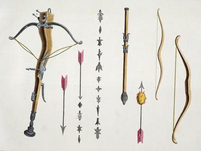 Bows and Arrows from the 14Th-15th Century, Kottenkamp, Published by Carl Hoffmann, 1842