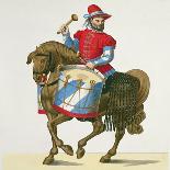 A Knight on His Way to a Tournament, Plate of a History of the Development and Customs of Chivalry-Friedrich Martin Von Reibisch-Giclee Print