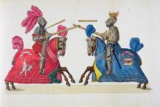 Three Knights at a Tournament, History of the Development and Customs of Chivalry, c.1842-Friedrich Martin Von Reibisch-Giclee Print