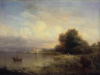 Fishing Boats, Lake Constance, 1852-Friedrich Thurau-Stretched Canvas