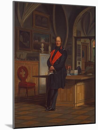 Friedrich Wilhelm IV, King of Prussia, in His Office at Berlin Schloss, after 1846-Franz Kruger-Mounted Giclee Print