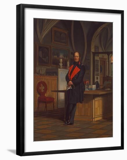 Friedrich Wilhelm IV, King of Prussia, in His Office at Berlin Schloss, after 1846-Franz Kruger-Framed Giclee Print