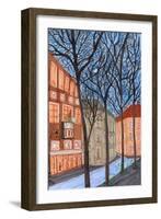 Friedrichshain At Night, 2017-Charlotte Orr-Framed Giclee Print