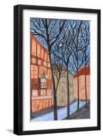 Friedrichshain At Night, 2017-Charlotte Orr-Framed Giclee Print