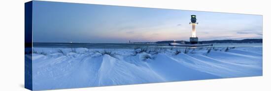 Friedrichsort Lighthouse on Kiel Fjord, Schleswig-Holstein, Germany-null-Stretched Canvas