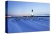 Friedrichsort Lighthouse on Kiel Fjord, Schleswig-Holstein, Germany-null-Stretched Canvas