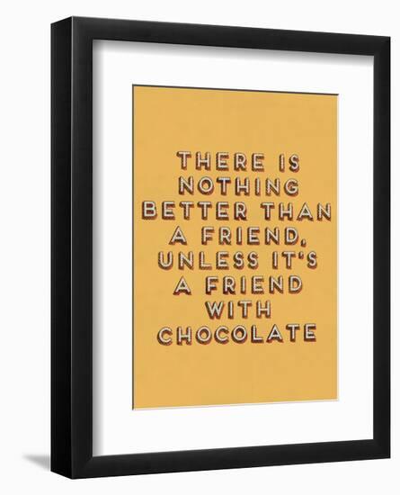 Friend with Chocolate-null-Framed Art Print