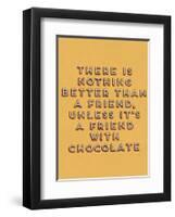 Friend with Chocolate-null-Framed Art Print