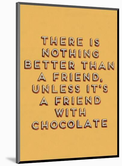 Friend with Chocolate-null-Mounted Giclee Print