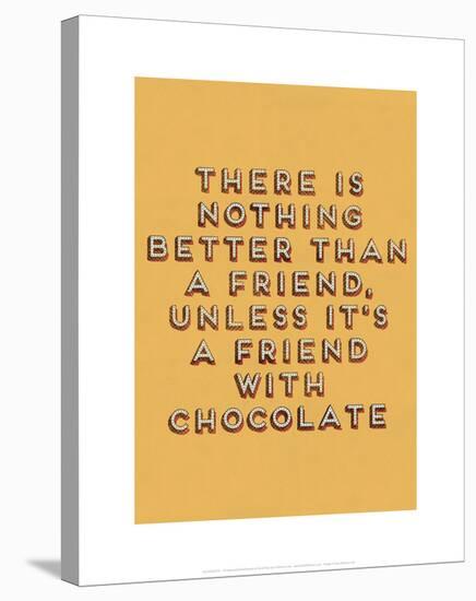 Friend with Chocolate-null-Stretched Canvas