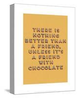 Friend with Chocolate-null-Stretched Canvas
