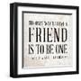 Friend-null-Framed Art Print