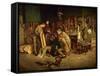 Friendly Critics, 1882-83-Charles Martin Hardie-Framed Stretched Canvas