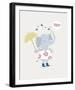 Friendly Elephant-Clara Wells-Framed Giclee Print