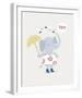 Friendly Elephant-Clara Wells-Framed Giclee Print