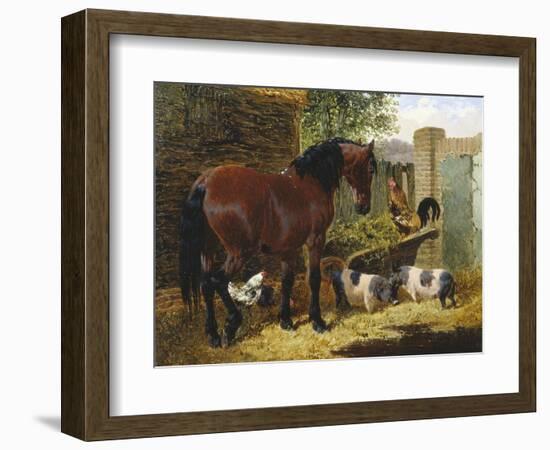 Friendly Farmyard-John Frederick Herring II-Framed Giclee Print