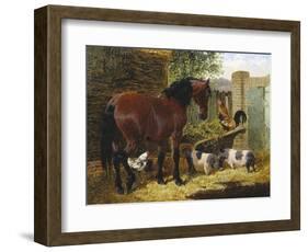 Friendly Farmyard-John Frederick Herring II-Framed Giclee Print