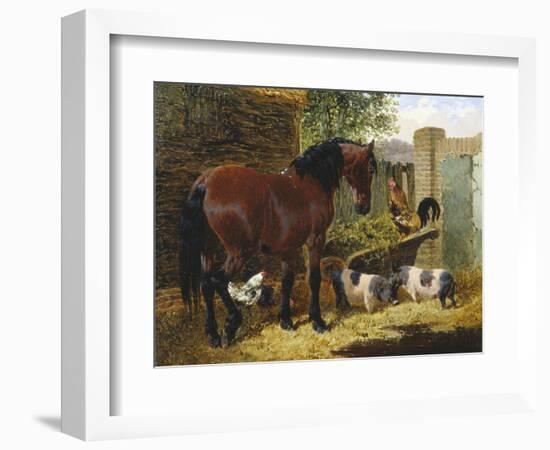 Friendly Farmyard-John Frederick Herring II-Framed Giclee Print