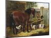 Friendly Farmyard-John Frederick Herring II-Mounted Giclee Print