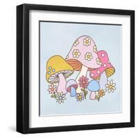 Friendly Fungi I-Victoria Barnes-Framed Art Print