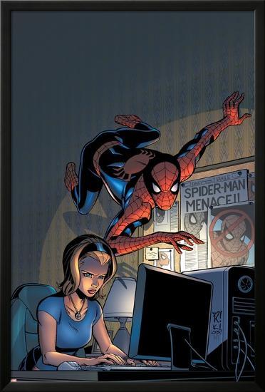 Friendly Neighborhood Spider-Man No.5 Cover: Spider-Man-Mike Wieringo-Lamina Framed Poster
