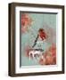 Friendly Robin-The Tangled Peacock-Framed Giclee Print