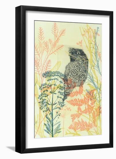 Friendly Tawny Frog-Trudy Rice-Framed Art Print