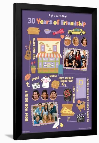 Friends 30th - 30 Years of Friendship-Trends International-Framed Poster