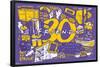 Friends 30th - Purple-Trends International-Framed Poster