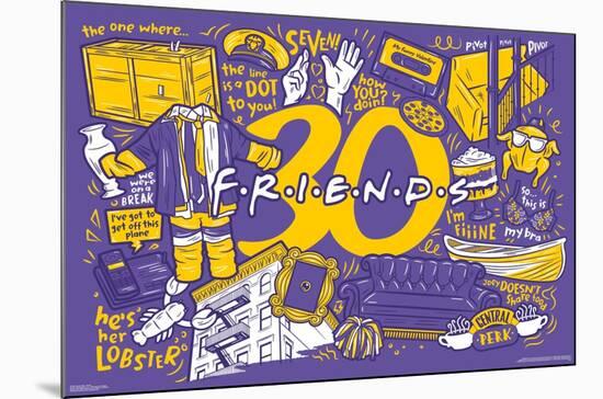 Friends 30th - Purple-Trends International-Mounted Poster