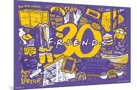 Friends 30th - Purple-Trends International-Mounted Poster