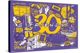 Friends 30th - Purple-Trends International-Stretched Canvas