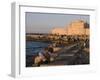 Friends and Couples Gather at Sunset Outside the Citadel of Quatbai, Alexandria, Egypt-Julian Love-Framed Photographic Print